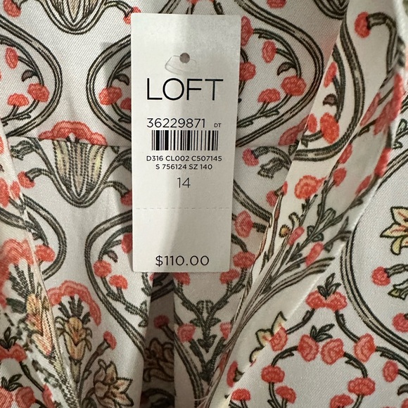 LOFT NWT Shirtdress Size 14. - Picture 6 of 8
